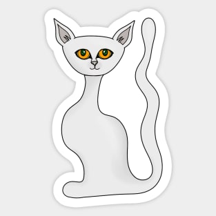 A Cute Kitten With Sweet Eyes Sticker